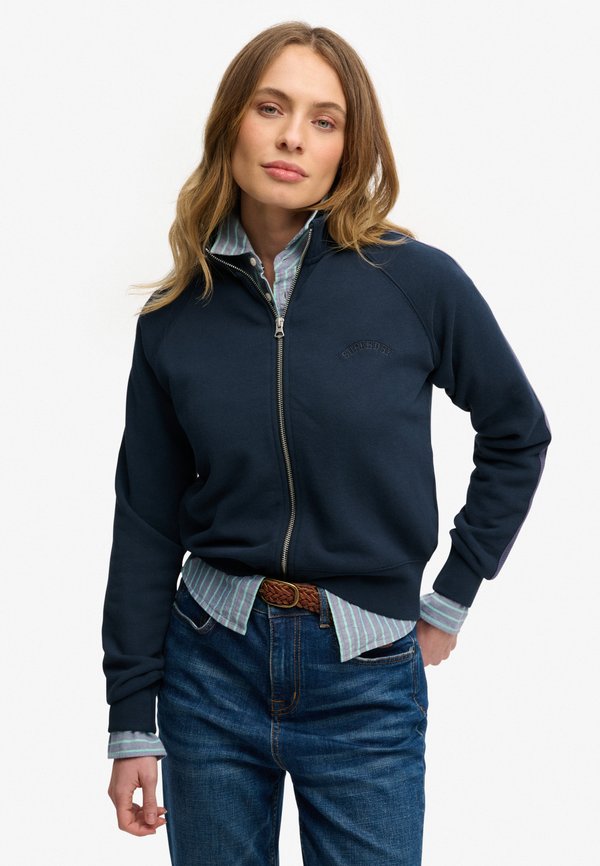 Superdry & Co ESSENTIAL ZIP TRACK - Zip-up sweatshirt - eclipse navy
