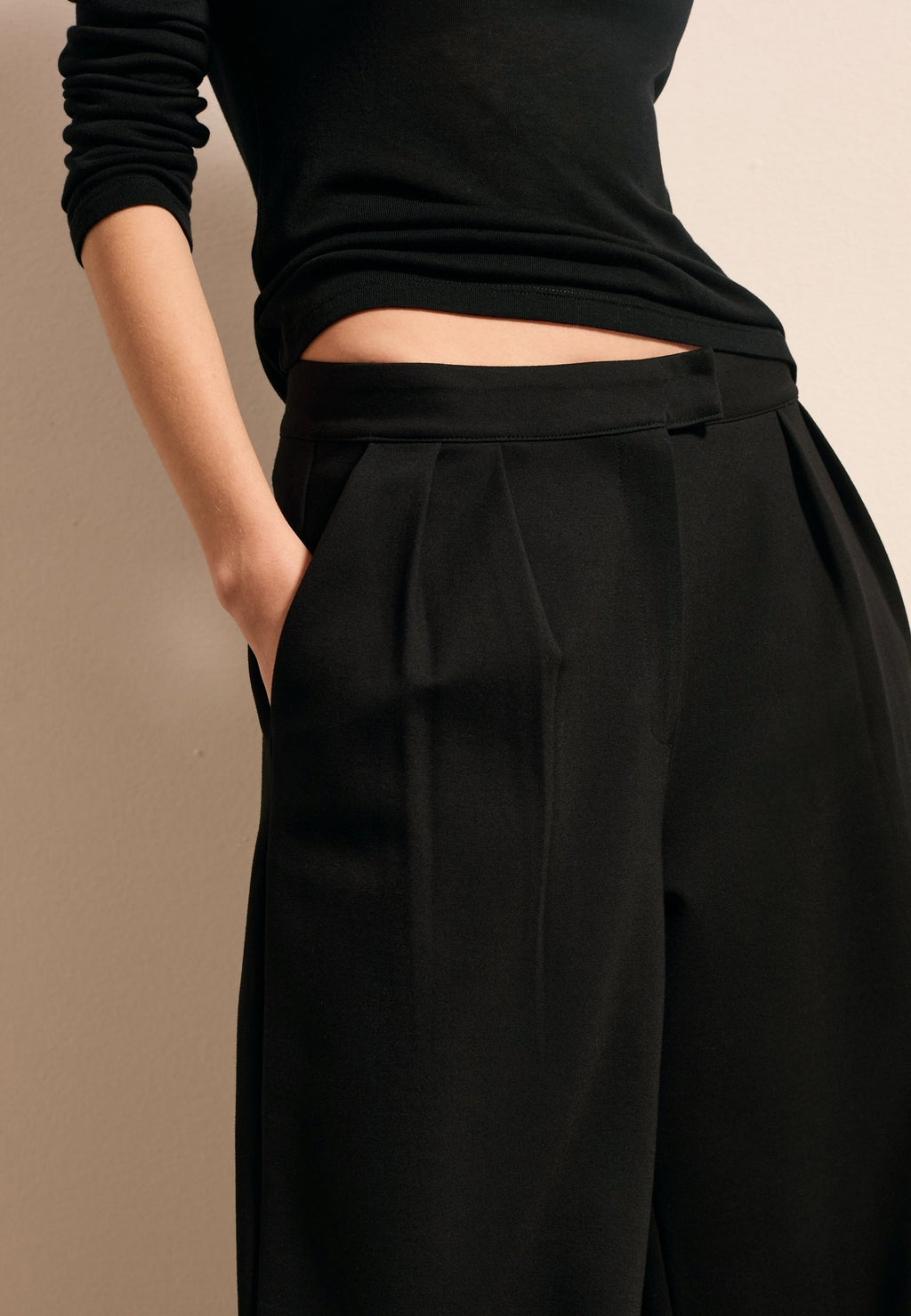Stefanel WIDE LEG PALAZZO WITH ROMAN STITCH