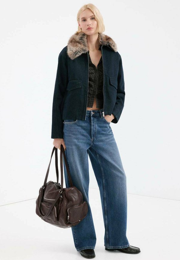 Mango Relaxed fit jeans - dark blue