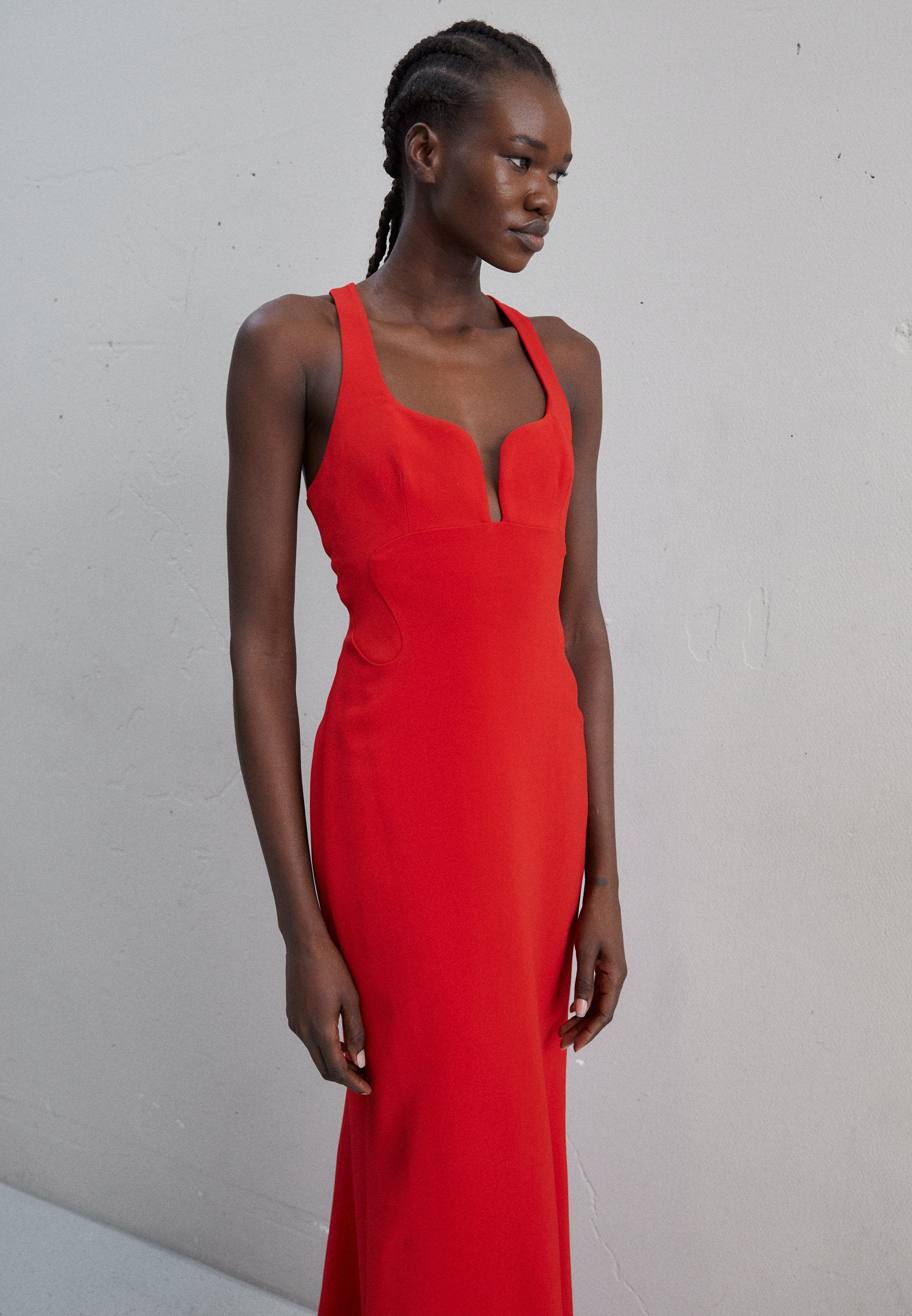 Et Ochs MAY CURVED BUST HALTER GOWN