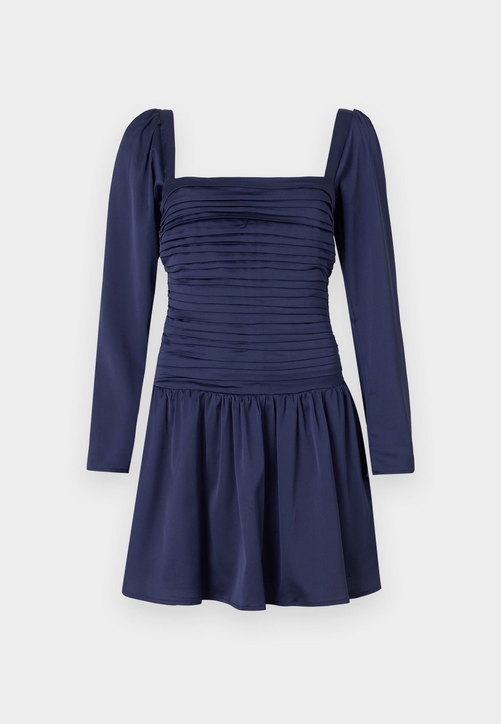 Abercrombie & Fitch The A&F Emerson Drop-Waist Satin Mini Dress