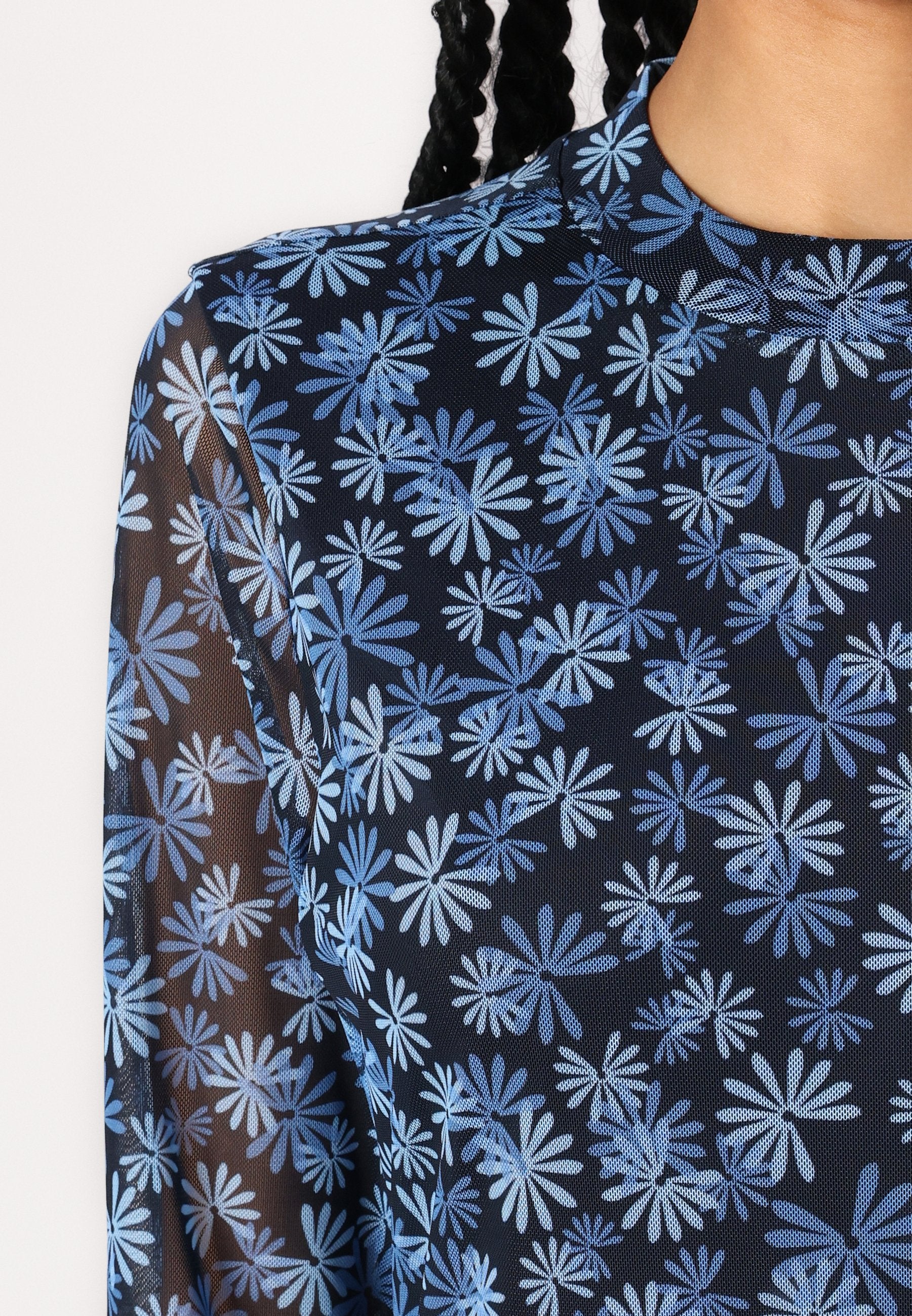 TOM TAILOR DENIM MIDI DRESS MOCK NECK