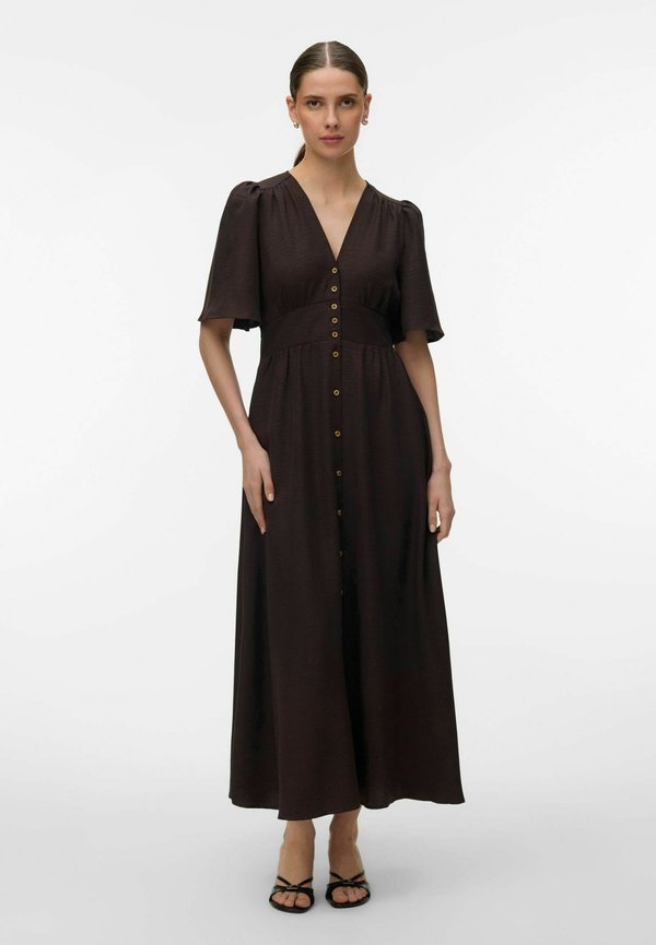Vero Moda VMMELANEY Long - Maxi dress - chocolate torte