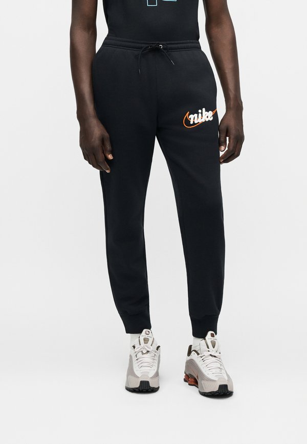 Nike Sportswear M NK CLUB BB JGGR CTB - Tracksuit bottoms - black/safety orange