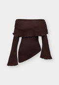 ONLY ONLILSE L/S OFF SHOULDER TOP JRS - Blouse - deep mahogany