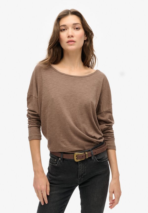 Superdry & Co Long sleeved top - nut brown marl