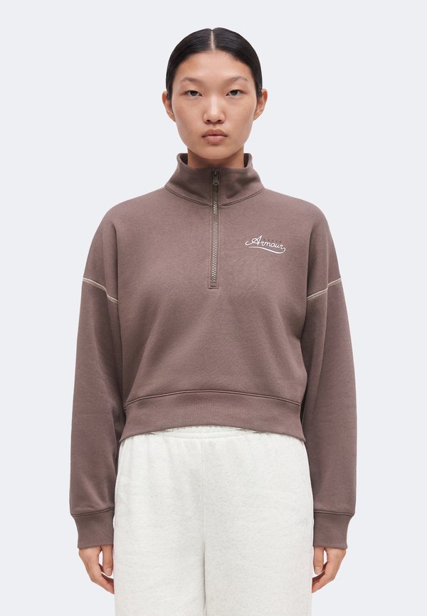 Under Armour RIVAL VARSITY - Sweatshirt - peppercorn/bashful pink