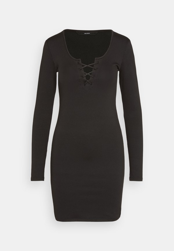 Vero Moda VMRIVA SHORT DRESS - Jersey dress - black