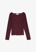 Vero Moda PARTY-TOP AWNANCY TOP - Long sleeved top - winetasting