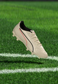 Puma KING 20 PLAY FG/AG - Firm-ground football boots - sugared almond/black/ultra red