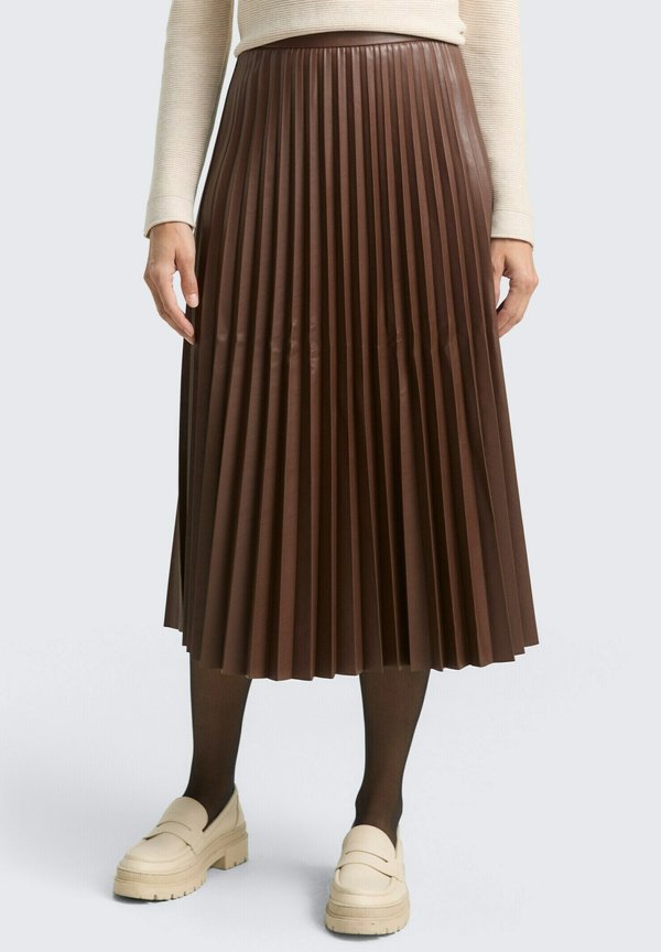 TOM TAILOR A-line skirt - dark pecan brown