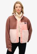 Superdry & Co COLOUR BLOCK - Fleece jacket - nutmeg spice brown