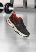 Nike Performance AIR MONARCH IV - Training shoe - dark smoke grey/black/picante red/pale ivory