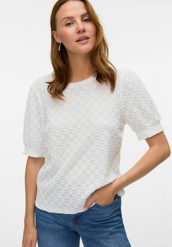 Vero Moda VMFLOWER - Top - snow white