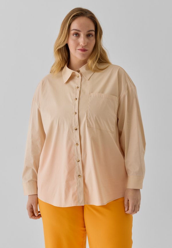 Vero Moda VMJOANN OVERSIZED - Button-down blouse - tapioca