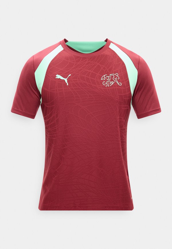 Puma SWITZERLAND SFV TRAINING  - National team wear - team regal red/green glimmer