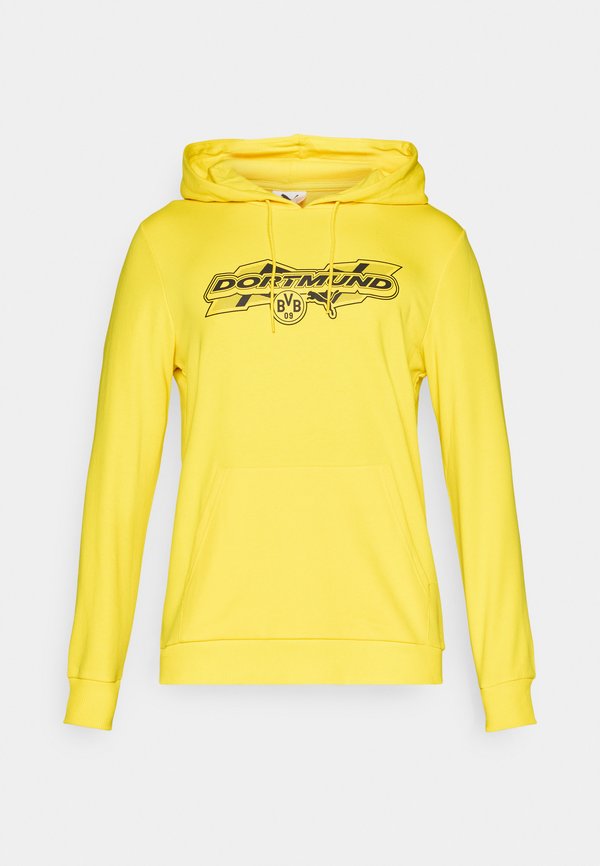 Puma BVB FTBLCULTURE HOODIE - Hoodie - faster yellow/black