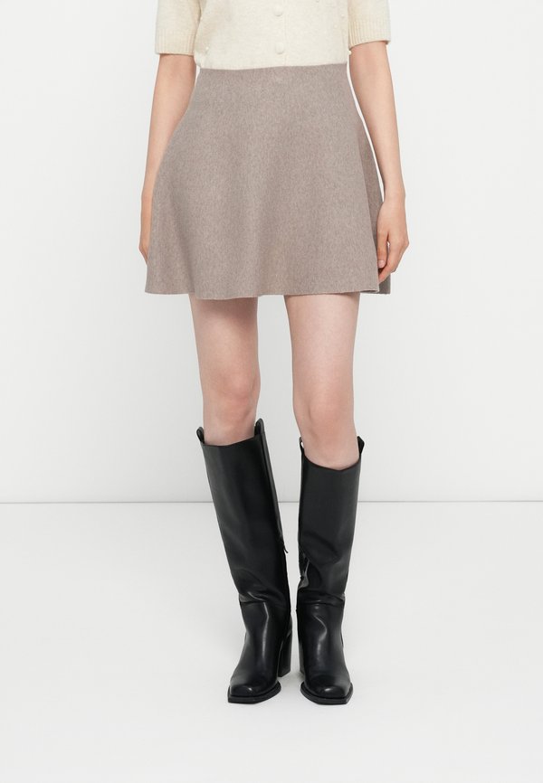 ONLY ONLCOCO LIFE SKATER SKIRT - Mini skirt - fungi melange