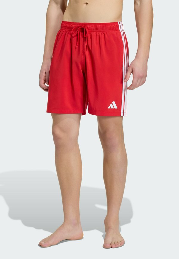 adidas Sportswear ADIDAS SPORTSWEAR 3 STRIPES SWIM SHORTS 8 INCH - Swimming shorts - better scarlet   white