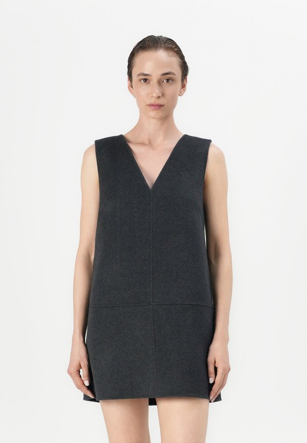 Calvin Klein DOUBLEFACE V NECK MINI SHIFT