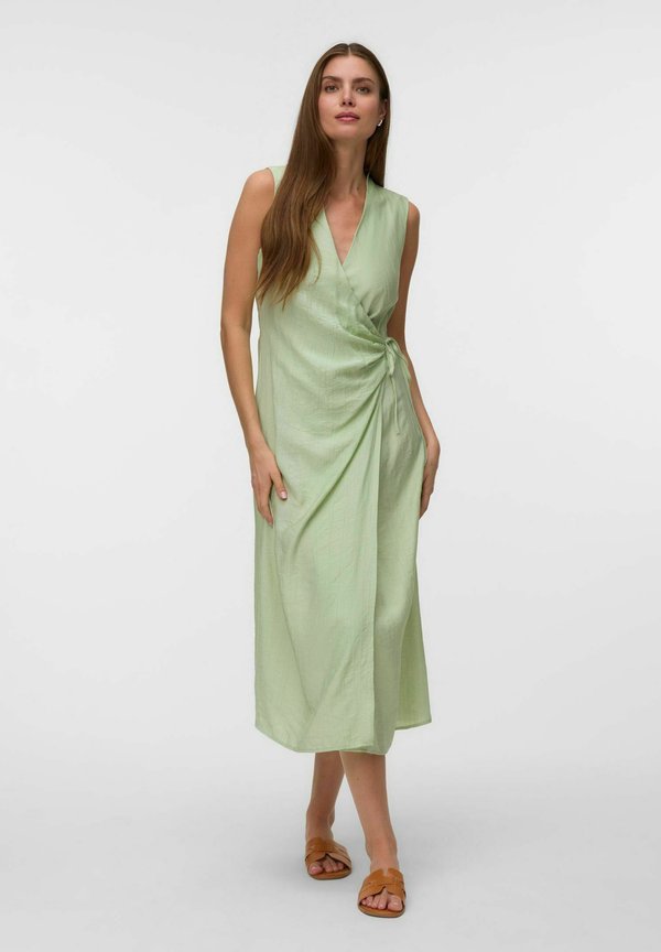Vero Moda DRESS VMOLINE LONG DRESS - Day dress - fog green