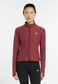 New Balance SPACE DYE FULL - Training jacket - monarch burgundy heather