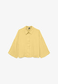 Vero Moda VMNATALI CROP WVN GA - Button-down blouse - pale banana
