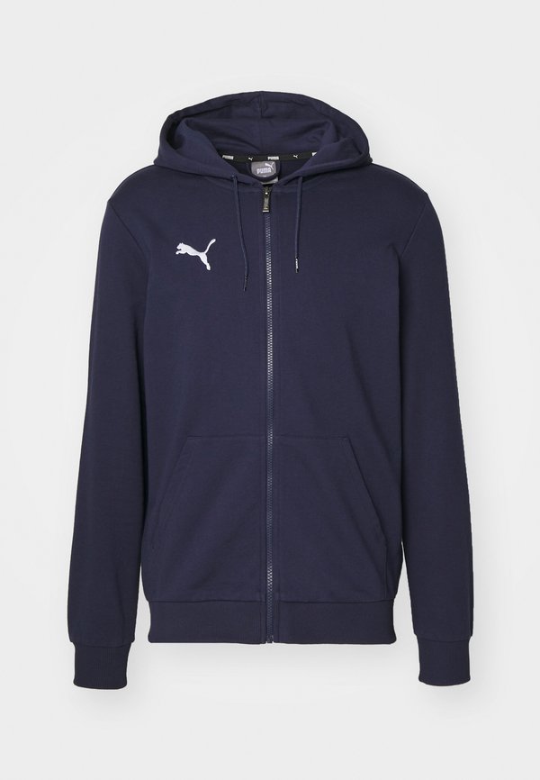 Puma TEAMGOAL CASUALS HOODED JACKET - Zip-up sweatshirt - navy/white