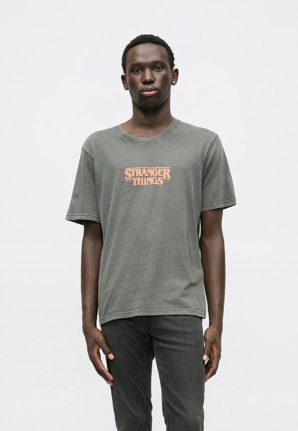Jack & Jones T- - Print T-shirt - asphalt