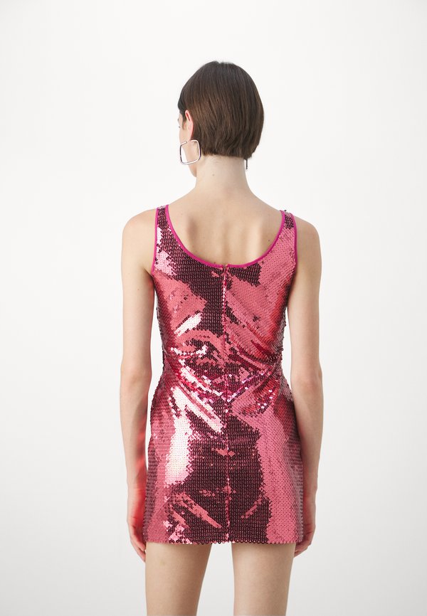 David Koma LOGO BUCKLE SEQUIN MINI DRESS