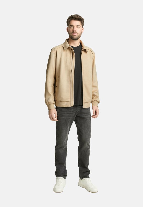 TOM TAILOR Faux leather jacket - cashew beige