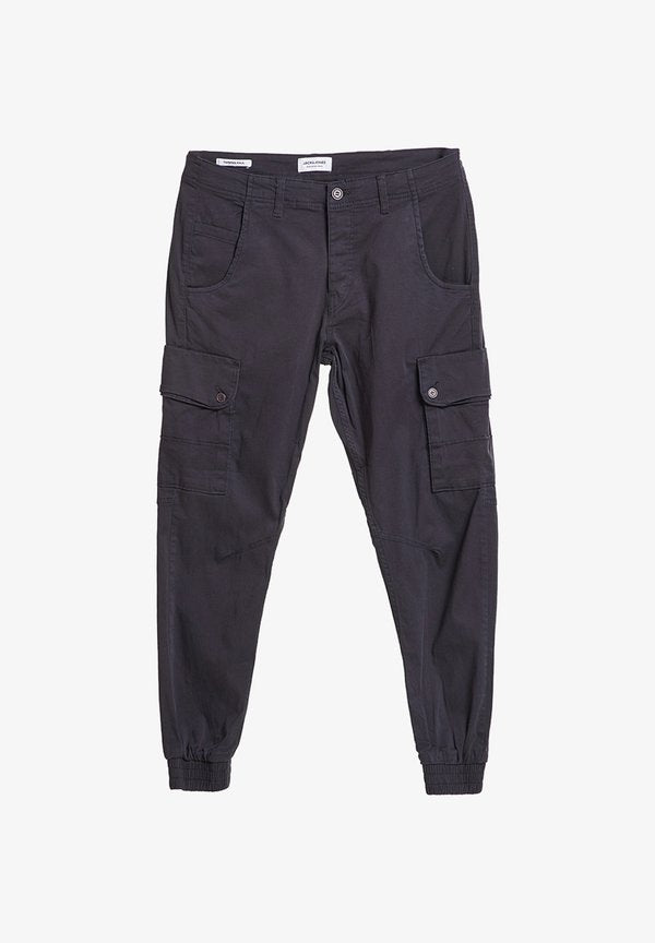 Jack & Jones Cargo Tapered Fit - Cargo trousers - black c-n