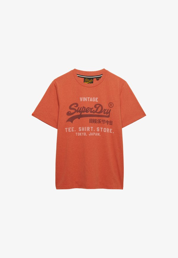 Superdry & Co SUPERDRY - Print T-shirt - rust orange marl