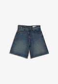 Bershka Denim shorts - dark blue
