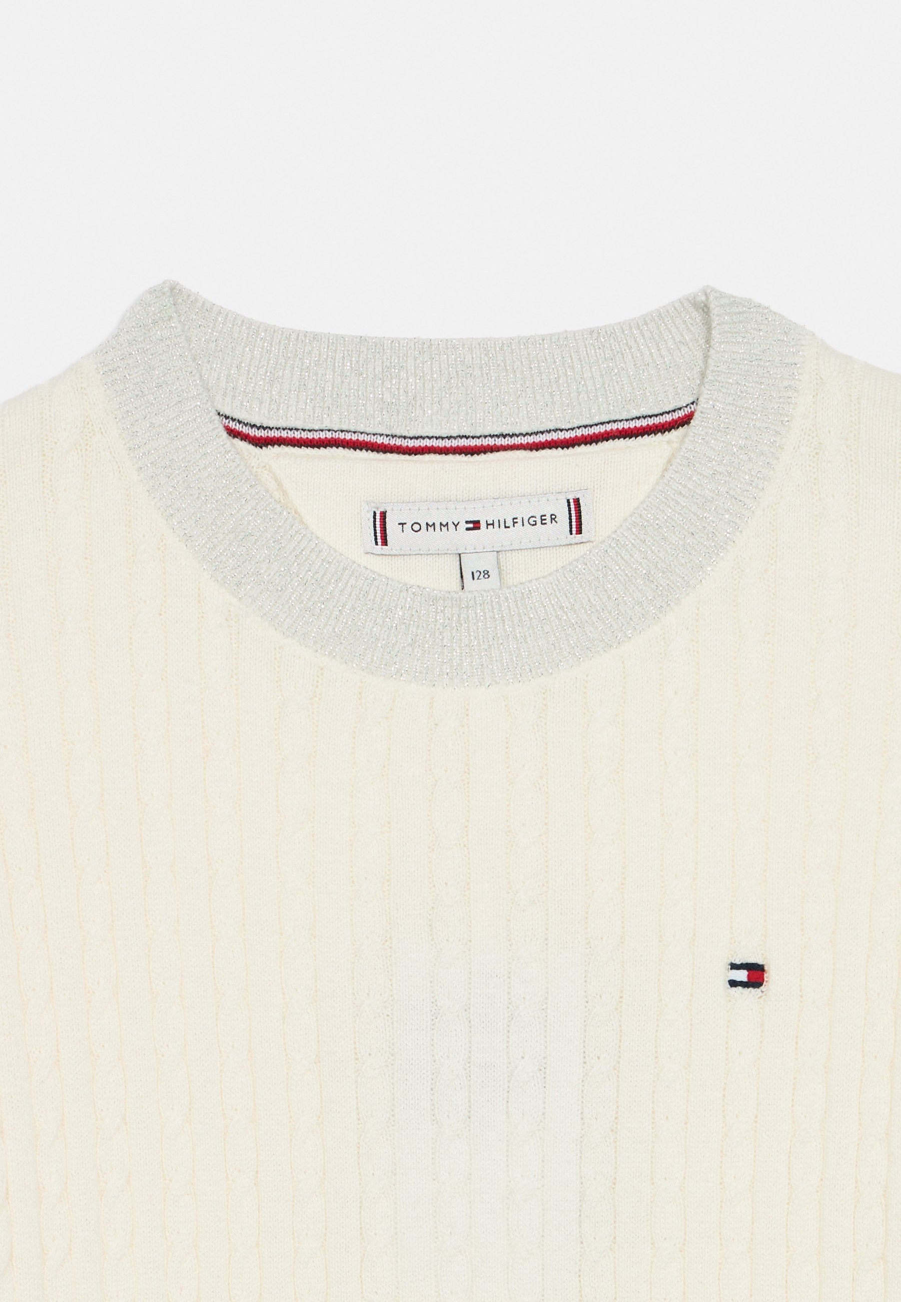 GLITTER MINI CABLE KNIT RELAXED SWEATSHIRT Media 3