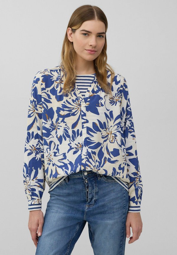 s.Oliver AUS MIT ALL-OVER-PRINT - Blouse - ecru