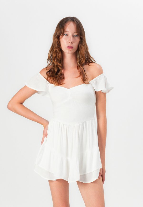 Hollister Co. FLUTTER SLEEVE PINCH BUST MINI SKORT DRESS
