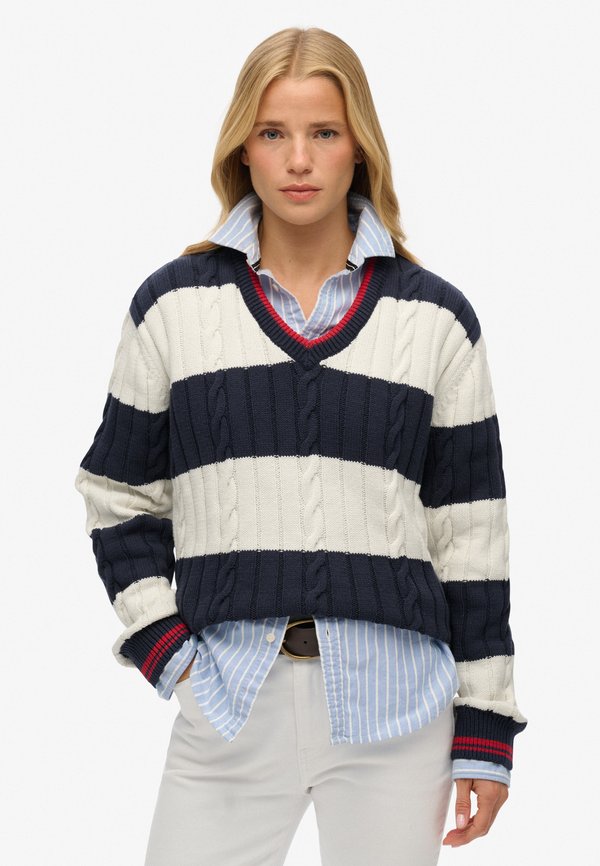 Superdry & Co Jumper - richest navy stripe