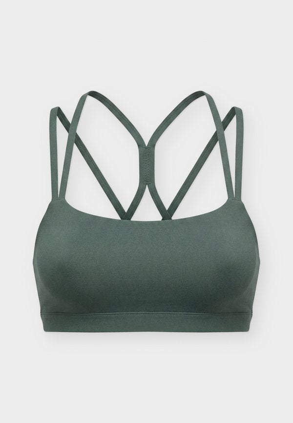 Nike Performance ZENVY STRAPPY BRA - Light support sports bra - camo green/white