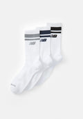 New Balance RUN MIDCALF UNISEX 3 PACK - Sports socks - white