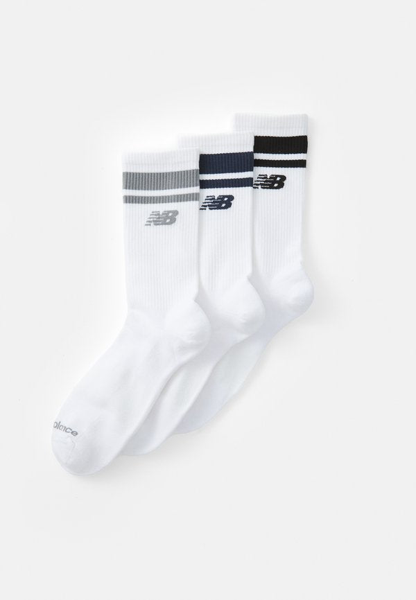 New Balance RUN MIDCALF UNISEX 3 PACK - Sports socks - white
