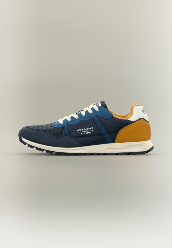 Jack & Jones JFWHARROW - Trainers - navy/cadnium yellow