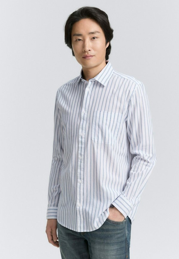 TOM TAILOR REGULAR FIT - Shirt - white blue stripe