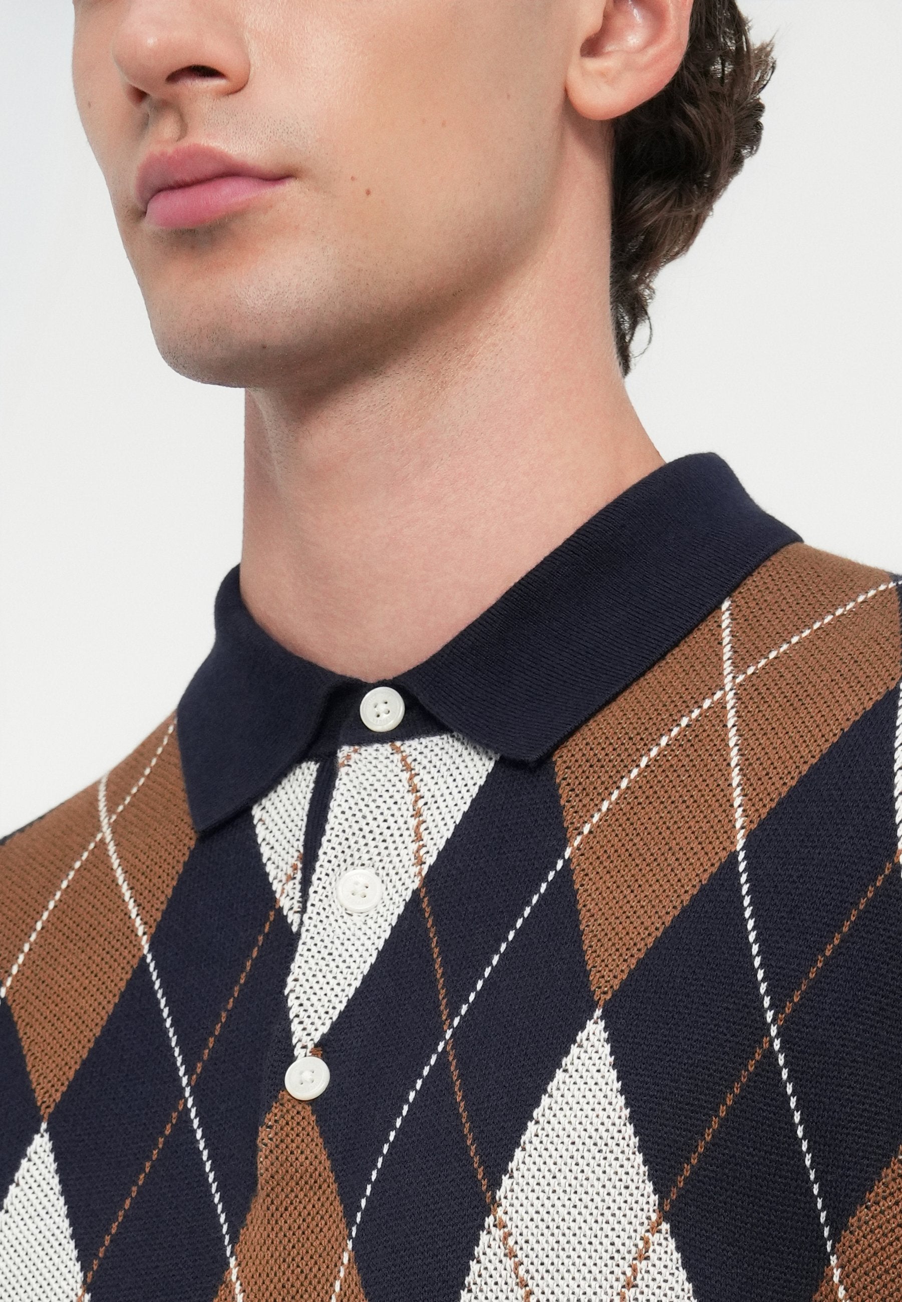 ARGYLE RUGBY COLLAR JUMPER Media 6