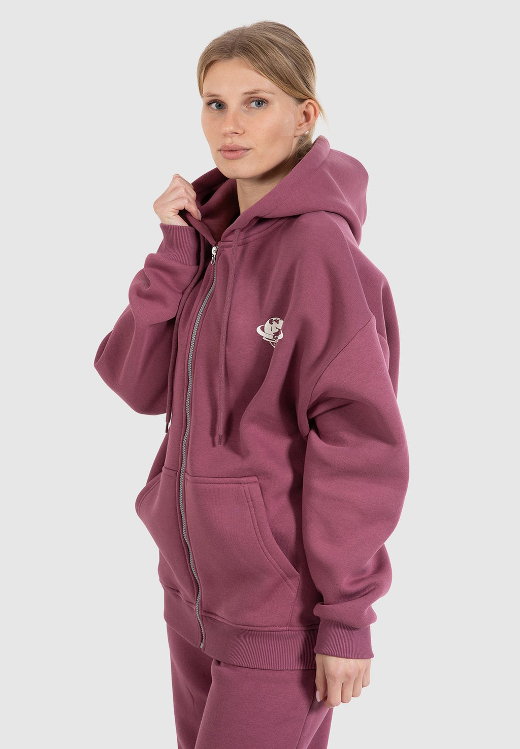 Smilodox AMORA FULL ZIP HOODIE BACK PRINT