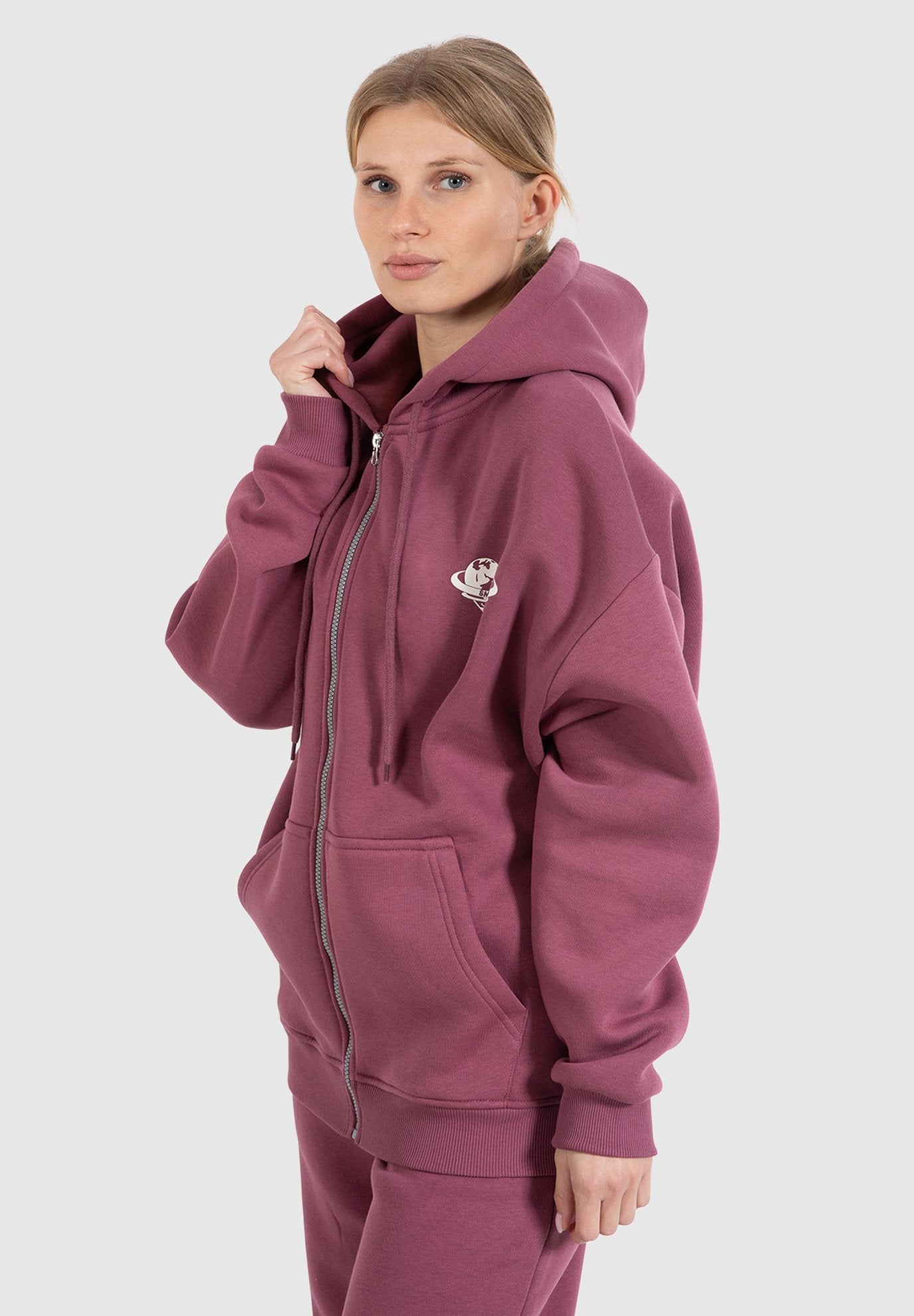 Smilodox AMORA FULL ZIP HOODIE BACK PRINT