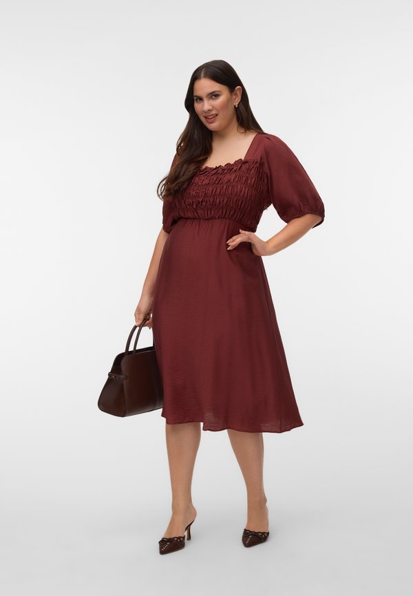 Vero Moda Curve VMCNORI SMOCK CALF DRESS