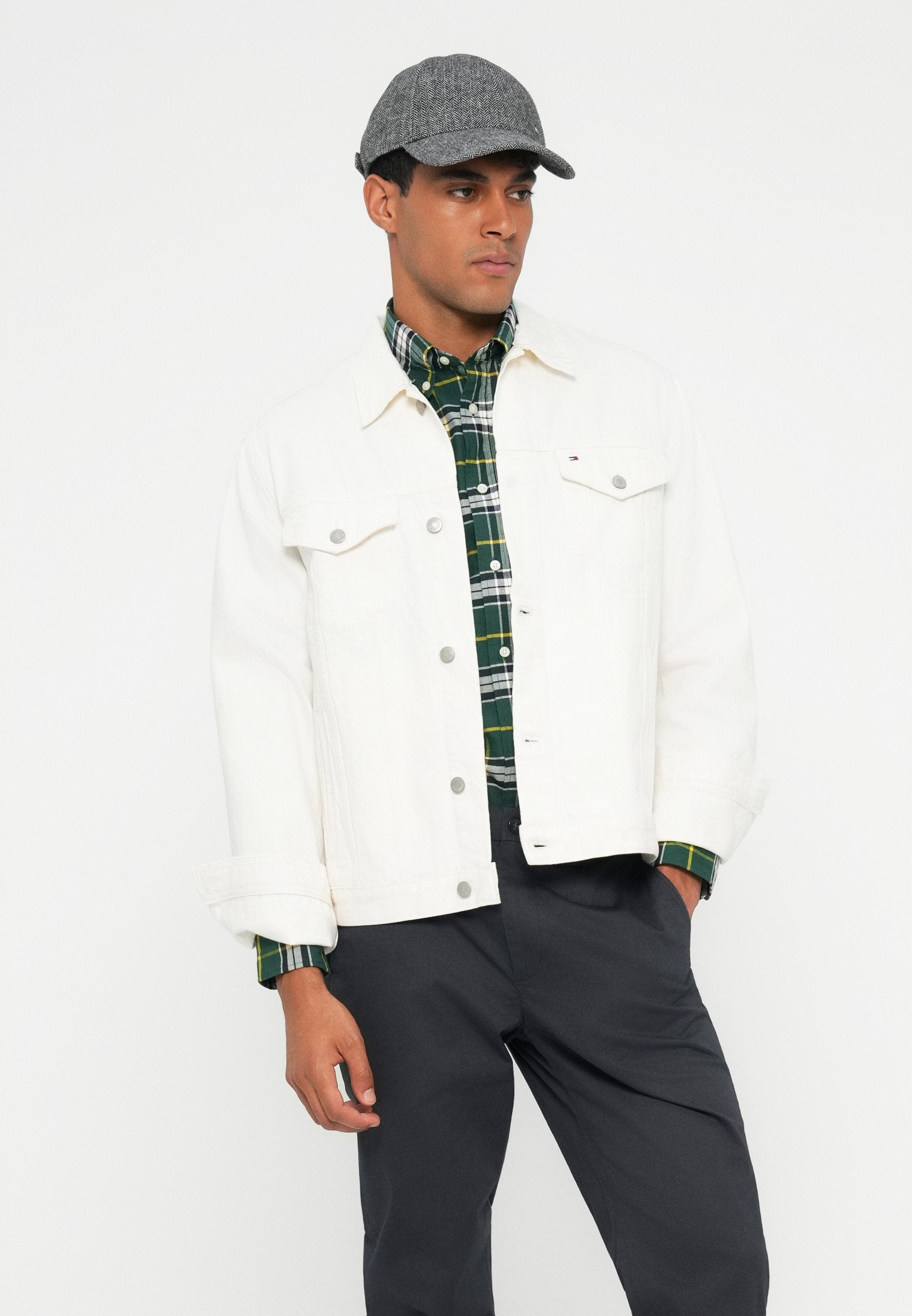 DENTON TEXTURED PRINT STRAIGHT LEG TROUSERS Media 5