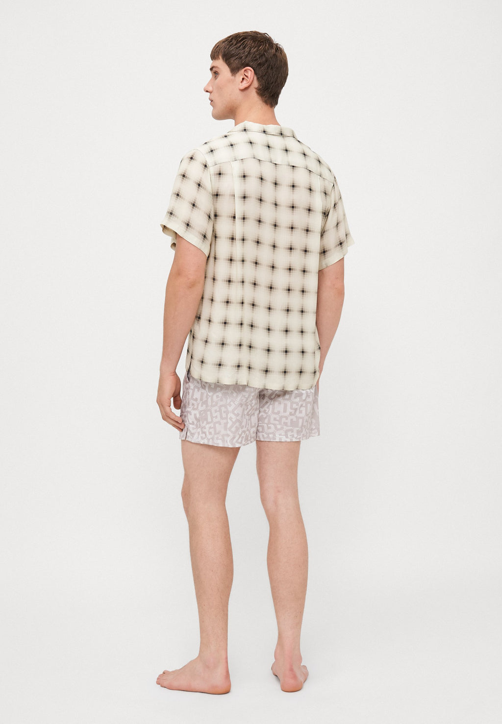 Bather DIGI CAMO GEOMETRIC PRINTED CAMP SHIRTS