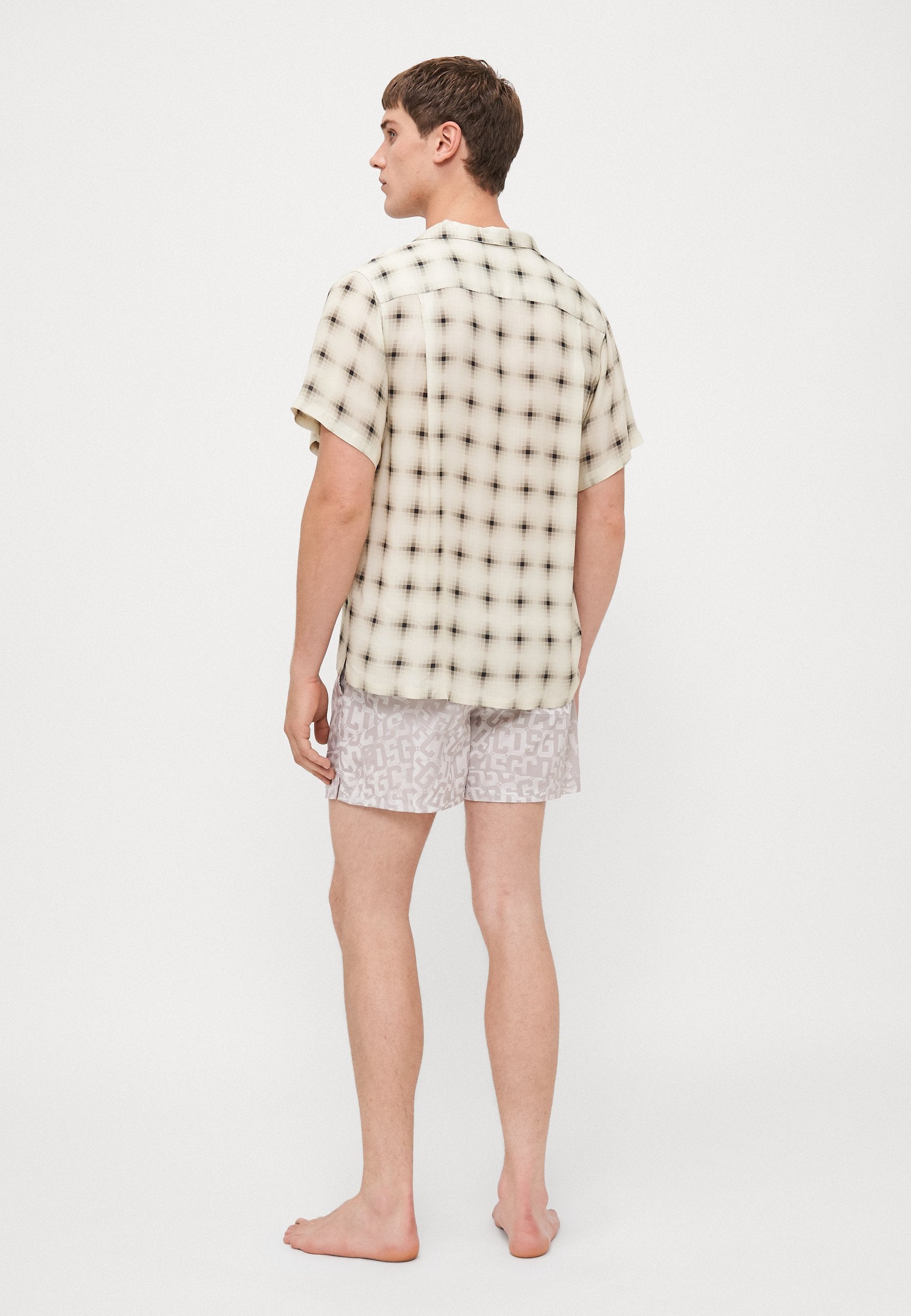 Bather DIGI CAMO GEOMETRIC PRINTED CAMP SHIRTS